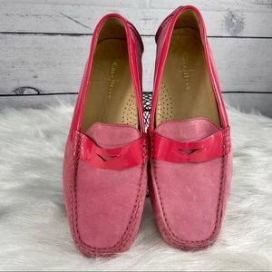 COLE HAAN Womens Trillby Driver Punch Nubuck/Patent Loafers